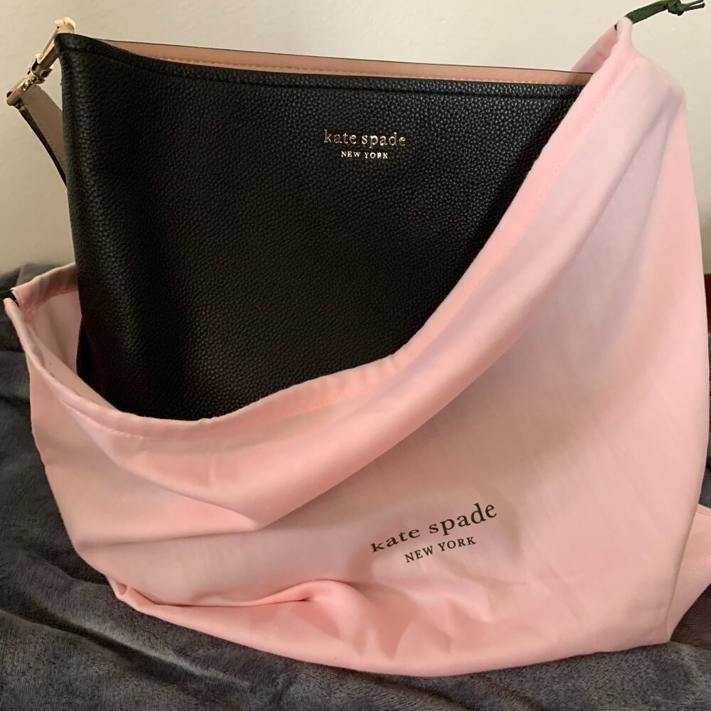 Kate Spade New York Black Multi River Large Bucket Bag